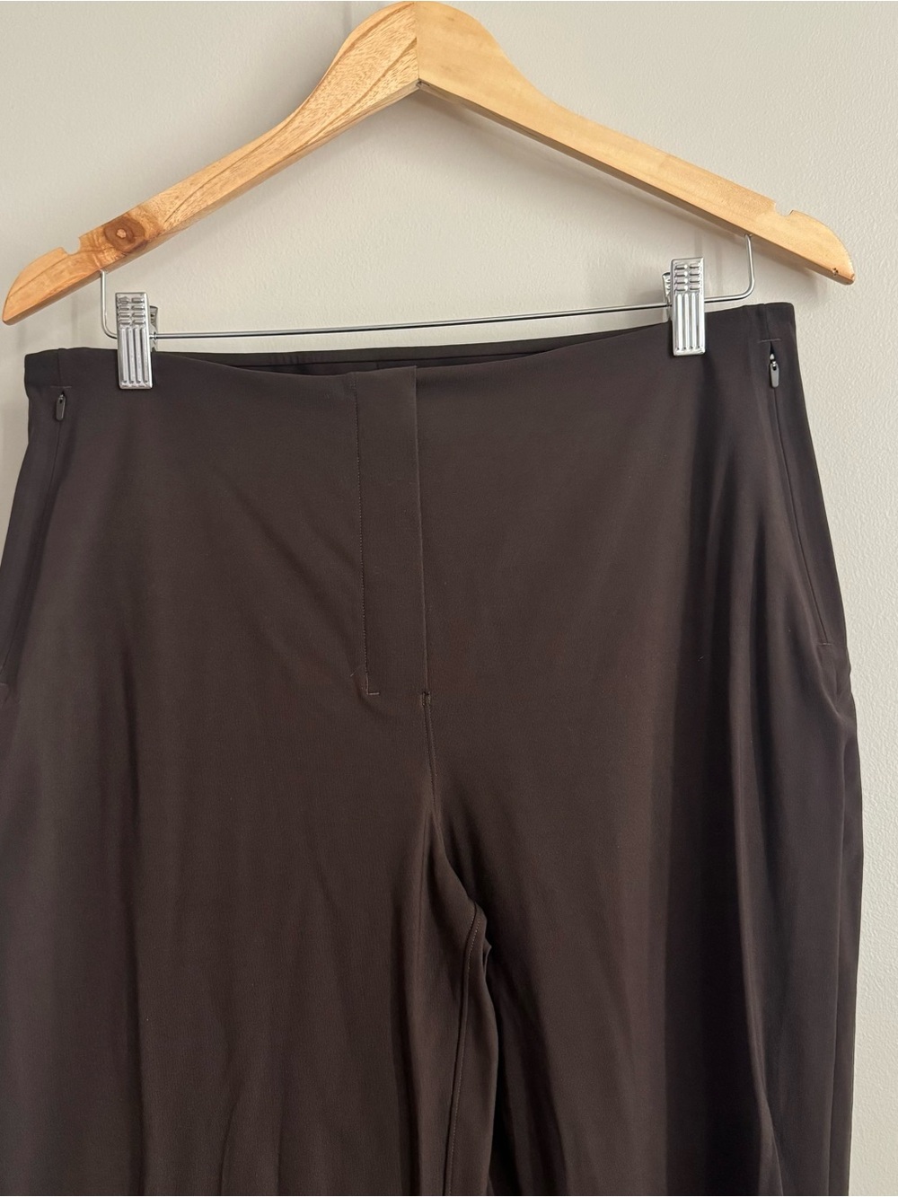 lululemon athletica smooth fit pull on high rise pants in espresso with slits